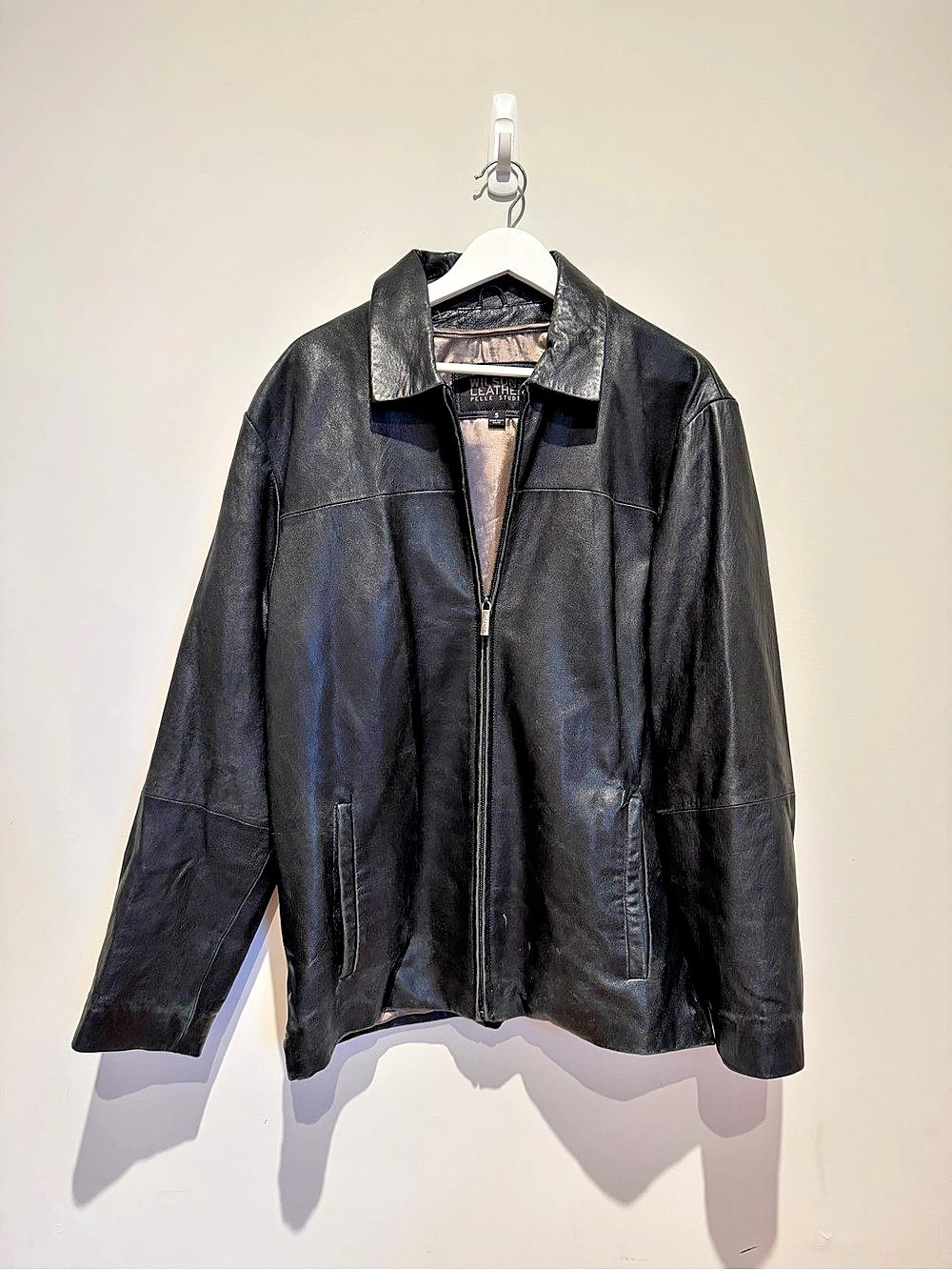 Wilson Leather Studio Black Leather Jacket Size Small